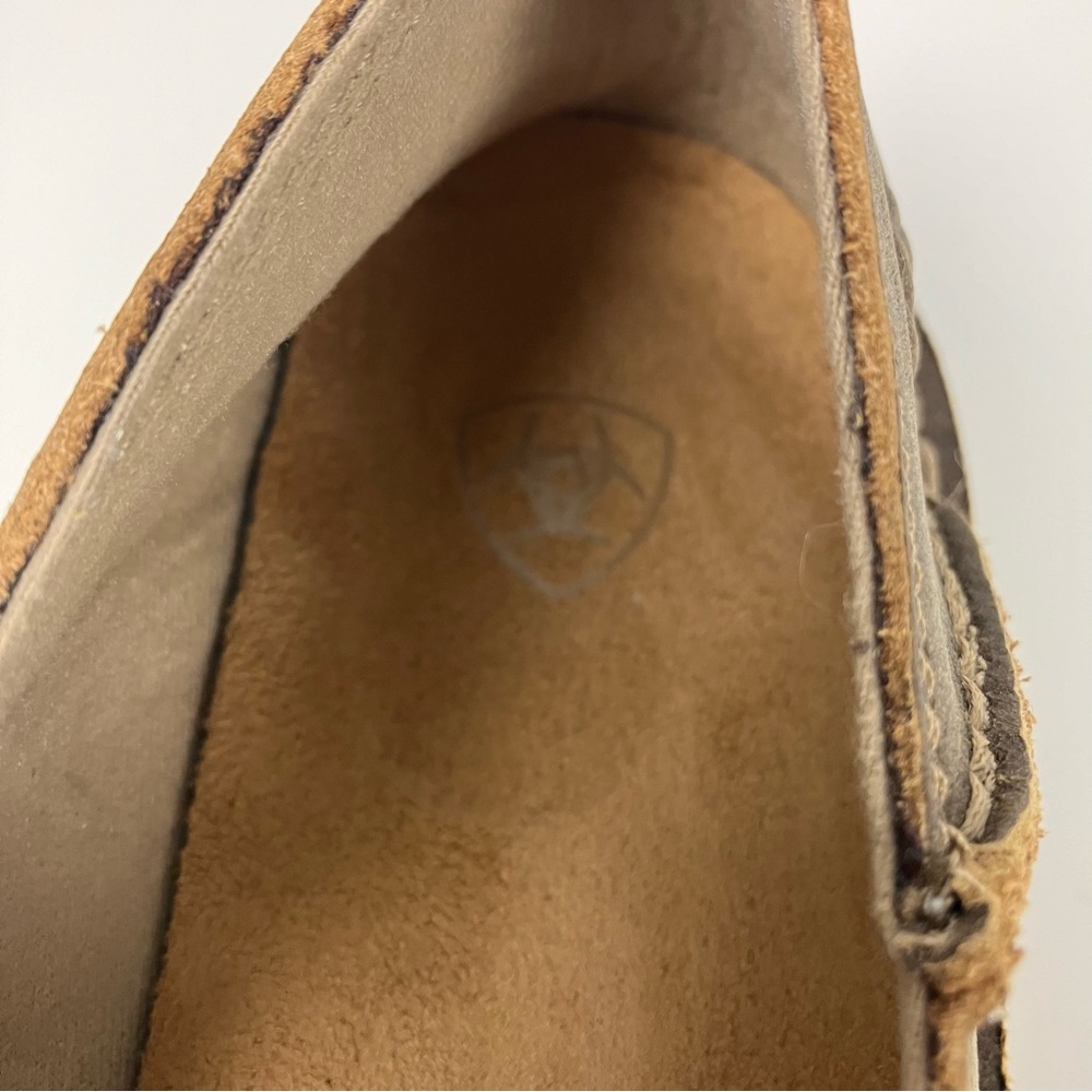 Ariat Floral Cruiser W 7.5 Brown Leather Slip On Shoes Embroidered Boho Western - Picture 7 of 16